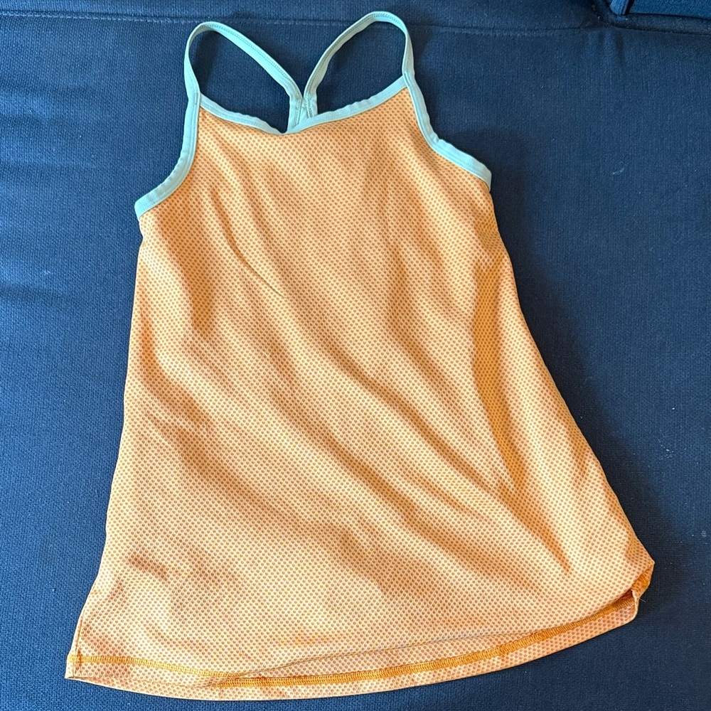 Hanna Andersson Orange and Blue Kids Casual Dress